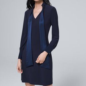 NWOT White House Black Market Navy Dress M